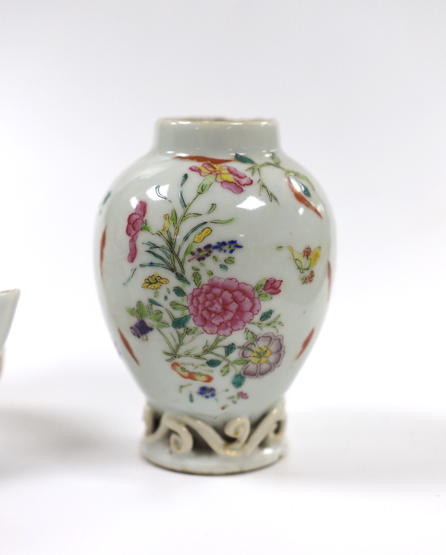 A miniature Chinese export teapot and four other items, 18th century and later